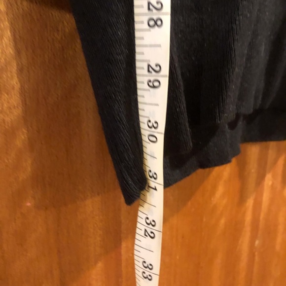 Silk cashmere Moda International luxurious knit sweater / dress black v neck S - Picture 4 of 8